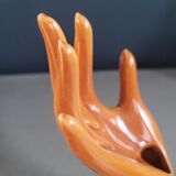 Terracotta-colored porcelain hand-sewn soliflore