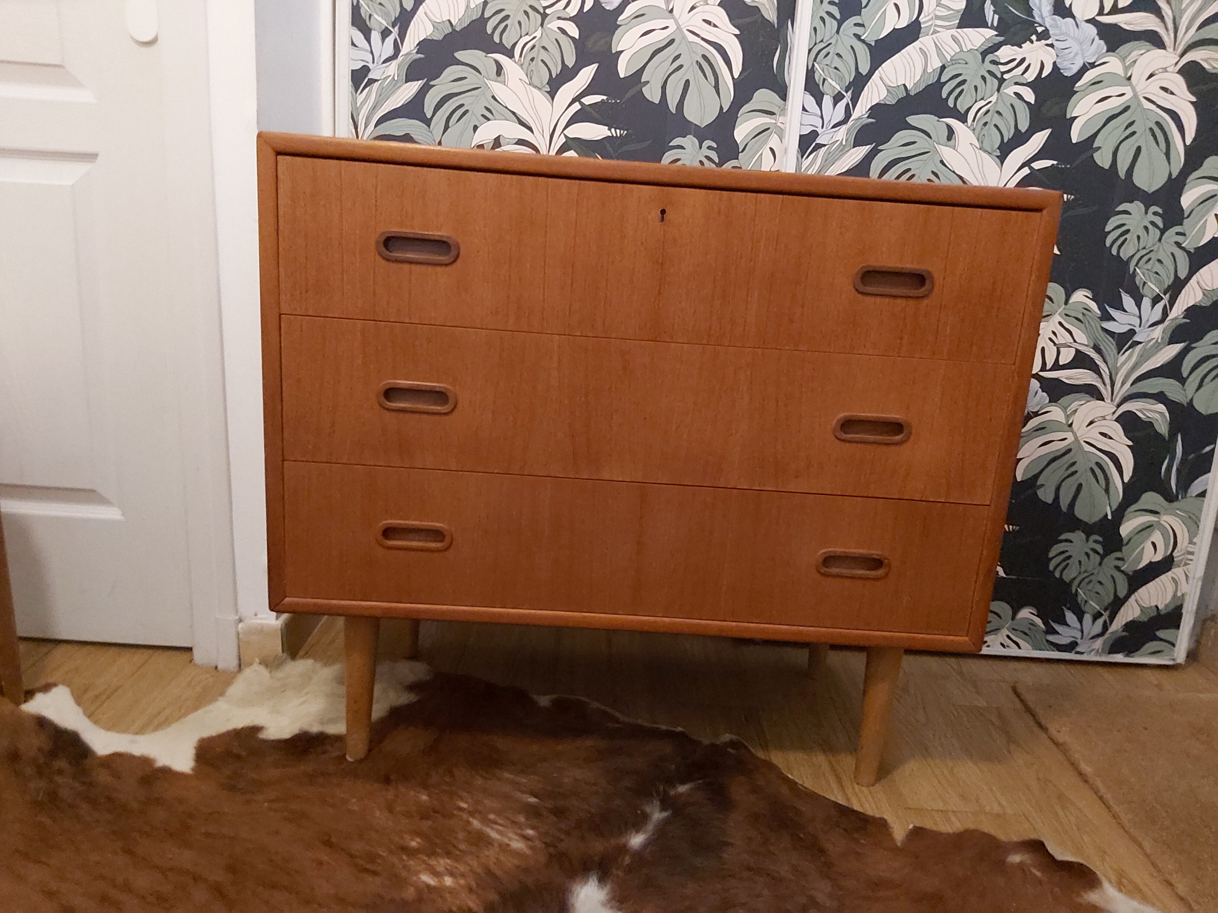 Scandinavian chest of drawers in vintage teak