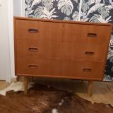 Scandinavian chest of drawers in vintage teak