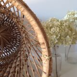 Wicker wastebasket