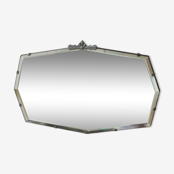 Miroir biseauté hexagonal, 56x35 cm