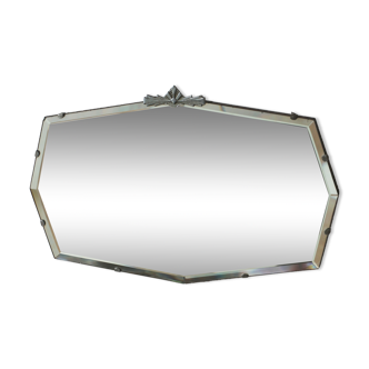 Miroir biseauté hexagonal, 56x35 cm