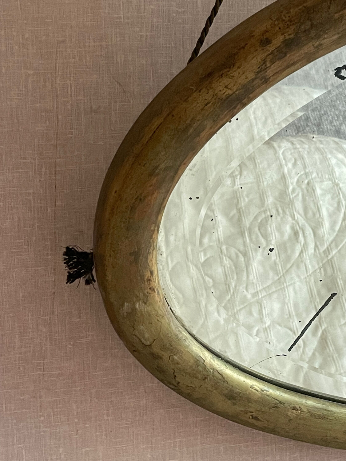 Art deco oval mirror