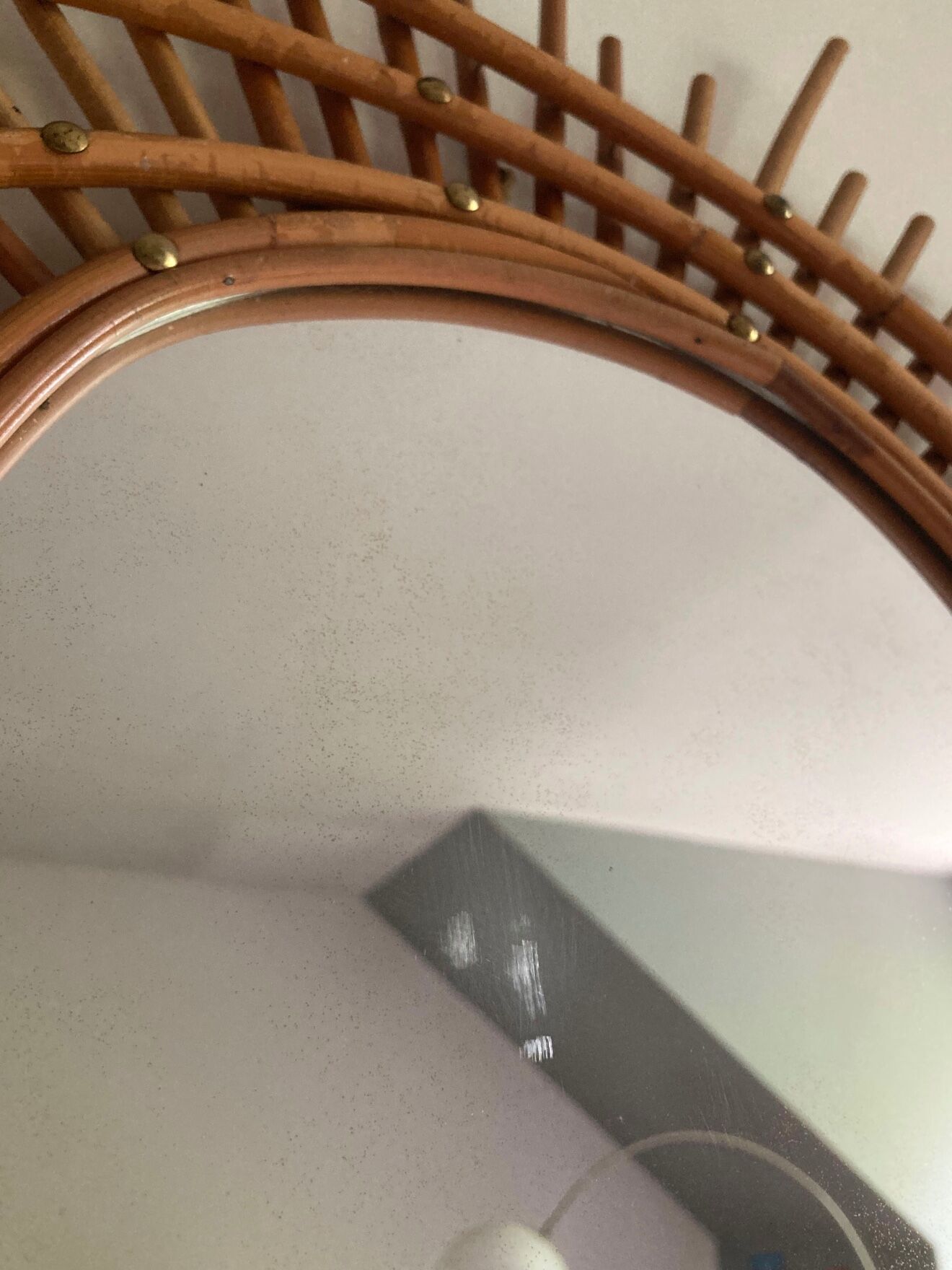Vintage ortf rattan mirror