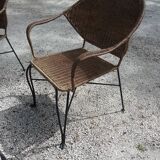 Wicker and iron lounge