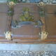 Old brown canvas trunk