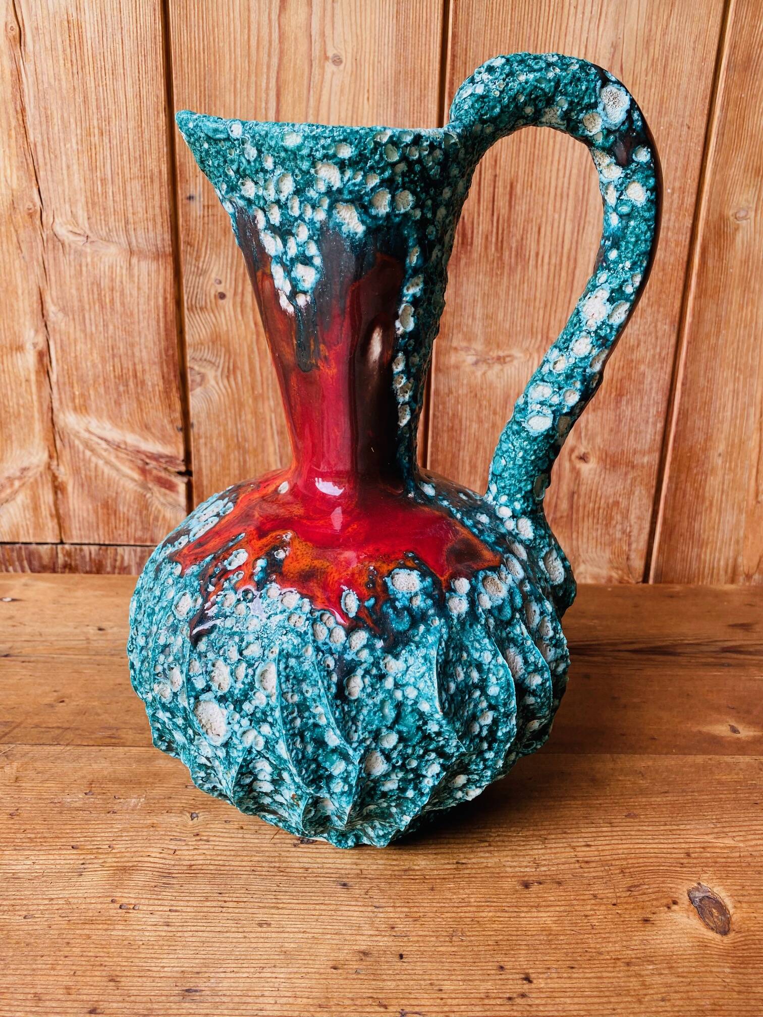 Fat lava vase Vallauris 60s