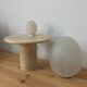 Domec egg lamps, speckled glass from Vianne, 1970s.