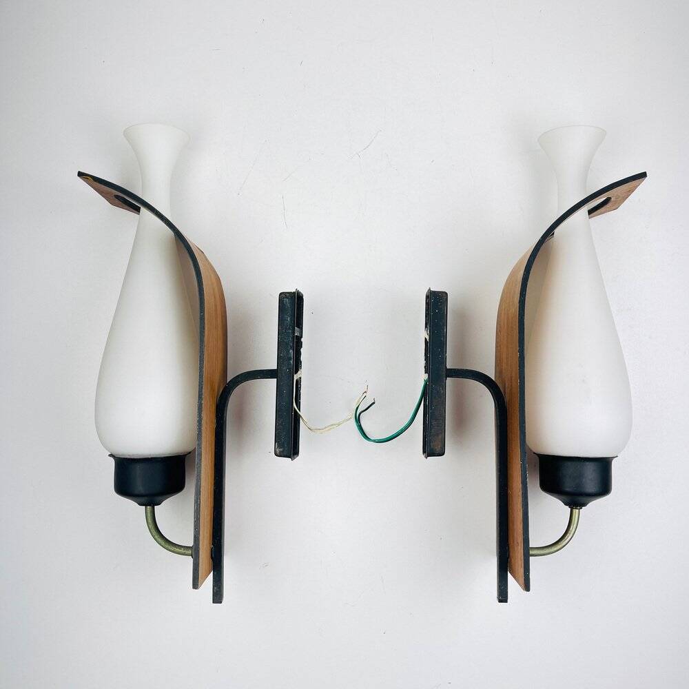 Stilnovo wall sconces, Italy, 1950s, set of 2