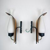 Stilnovo wall sconces, Italy, 1950s, set of 2