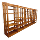 Large modular library of 6 parts with 30 vintage wooden shelves.