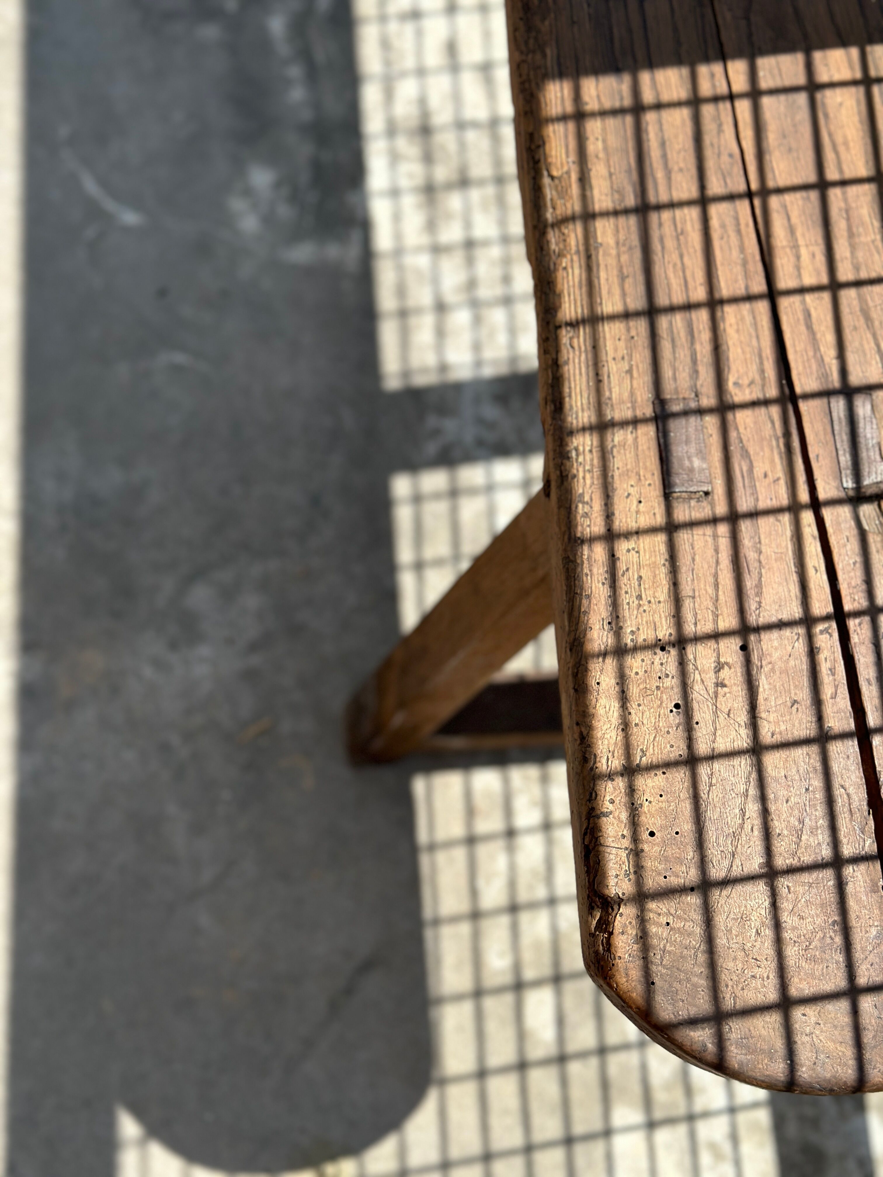 Zigzag rattan foot mirror H:182cm