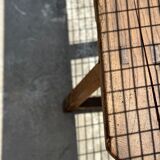 Zigzag rattan foot mirror H:182cm