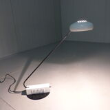 Lampe de bureau italienne en blanc et noir, années 1980