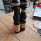 Lot of 3 pins and a black and rough ball