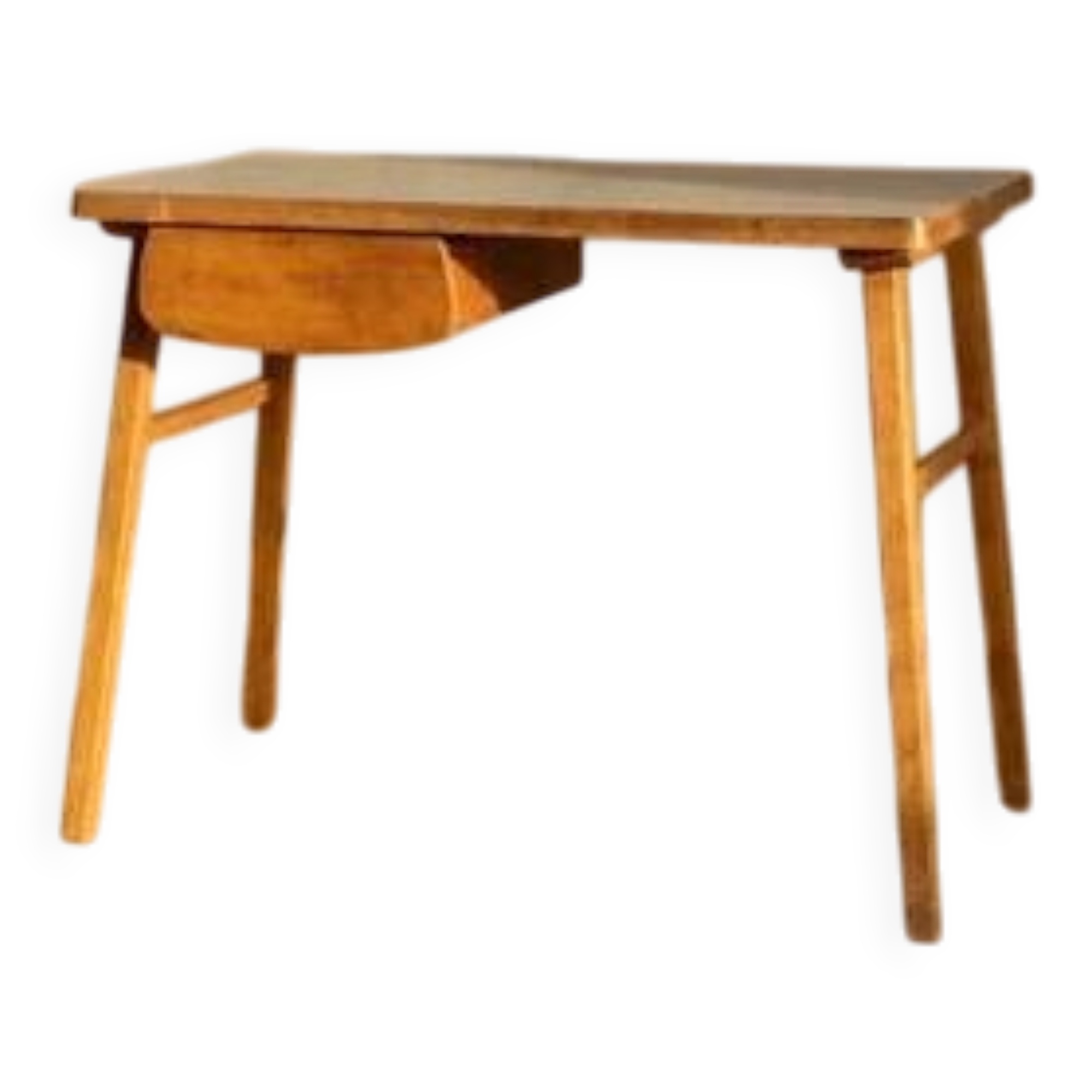 Writing Desk Mid-20th Century Wooden Desk, 90 × 49 × 73 cm