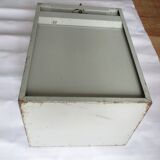 Vintage metal box with 2 drawers -industrial furniture grey