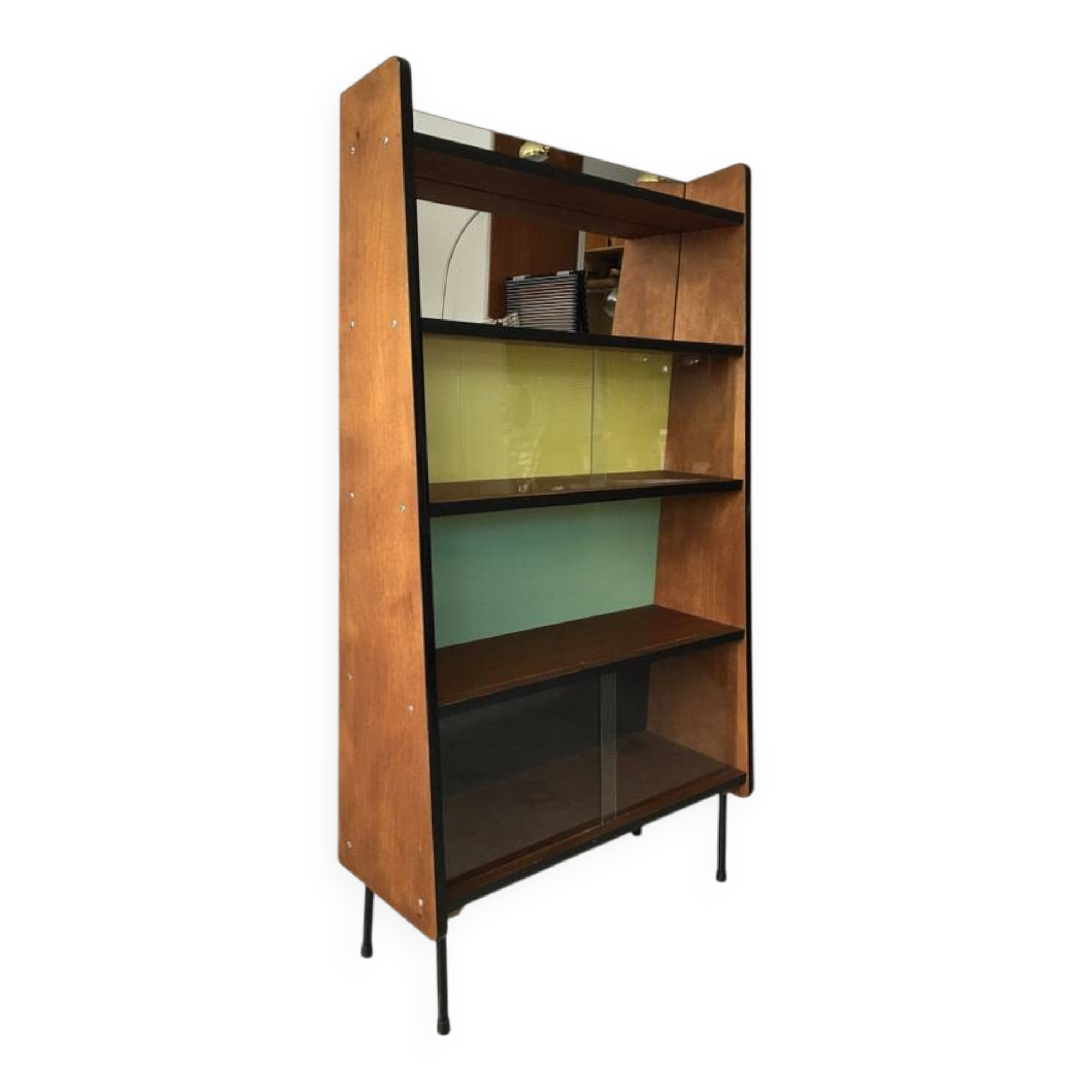 Vintage oak bookcase by Pierre Guariche for Royal Board