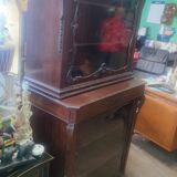 Two-part cabinet, recessed and with a glass-fronted display case, in Indian rosewood, circa 1850/60