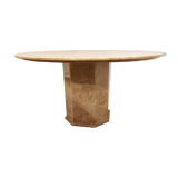 Round italian marble dining table 1970s