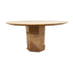 Round italian marble dining table 1970s