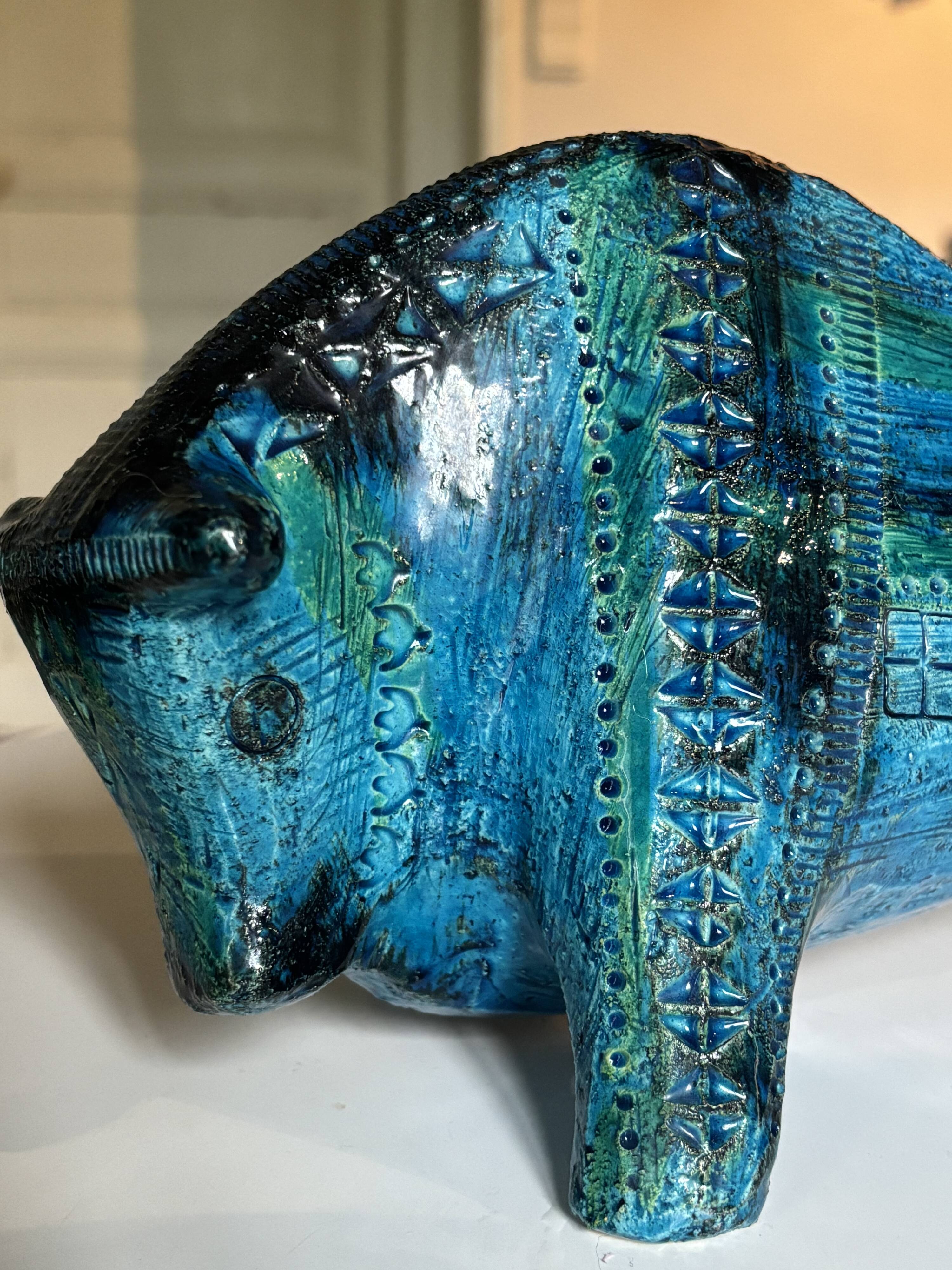 Sculptural bull by Aldo Londi for Bitossi Ceramiche, Italy 1960