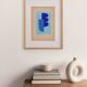 Collage abstrait sur papier ancien - signé Eawy