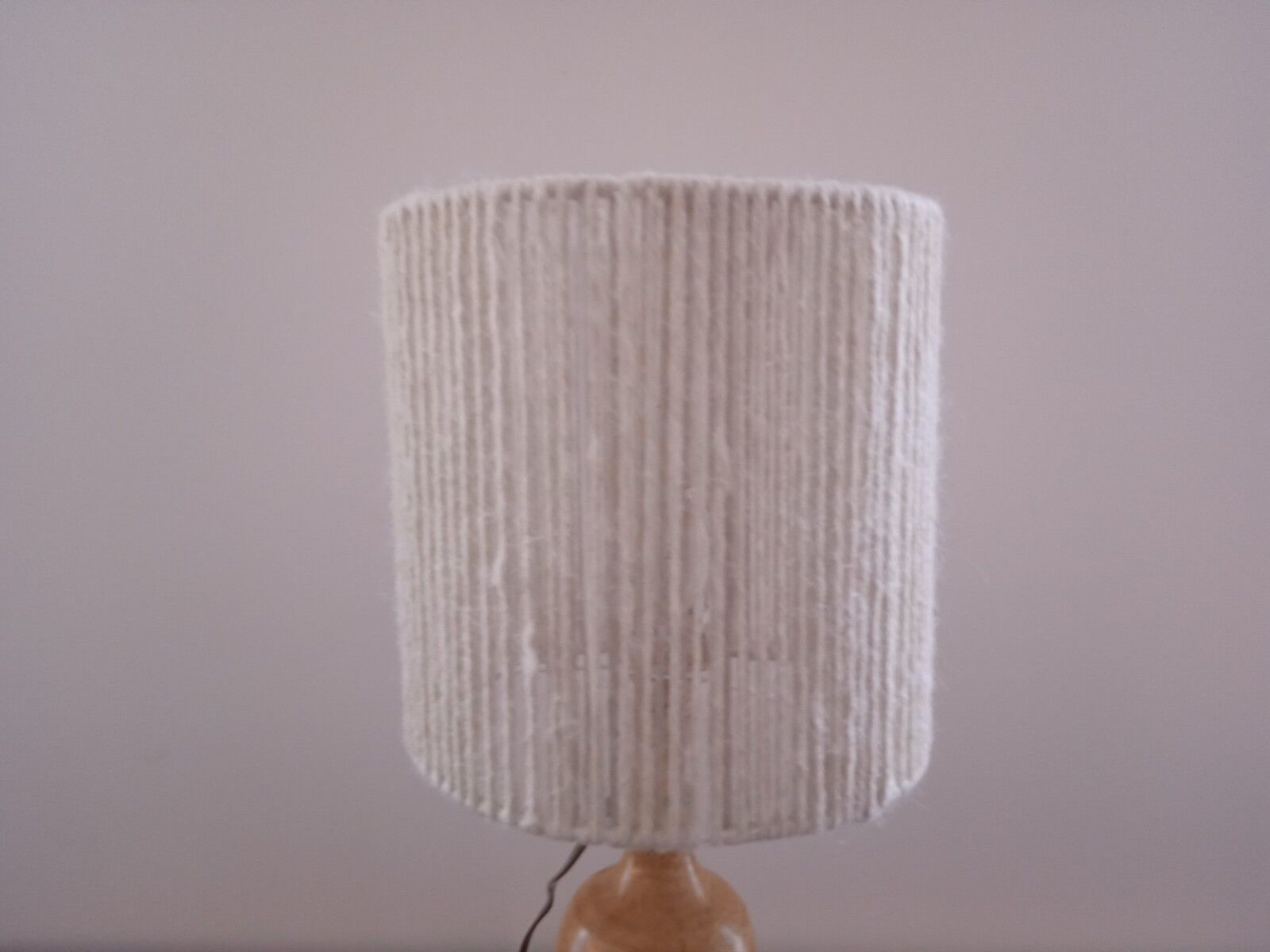 Ceramic lamp and rope lampshade