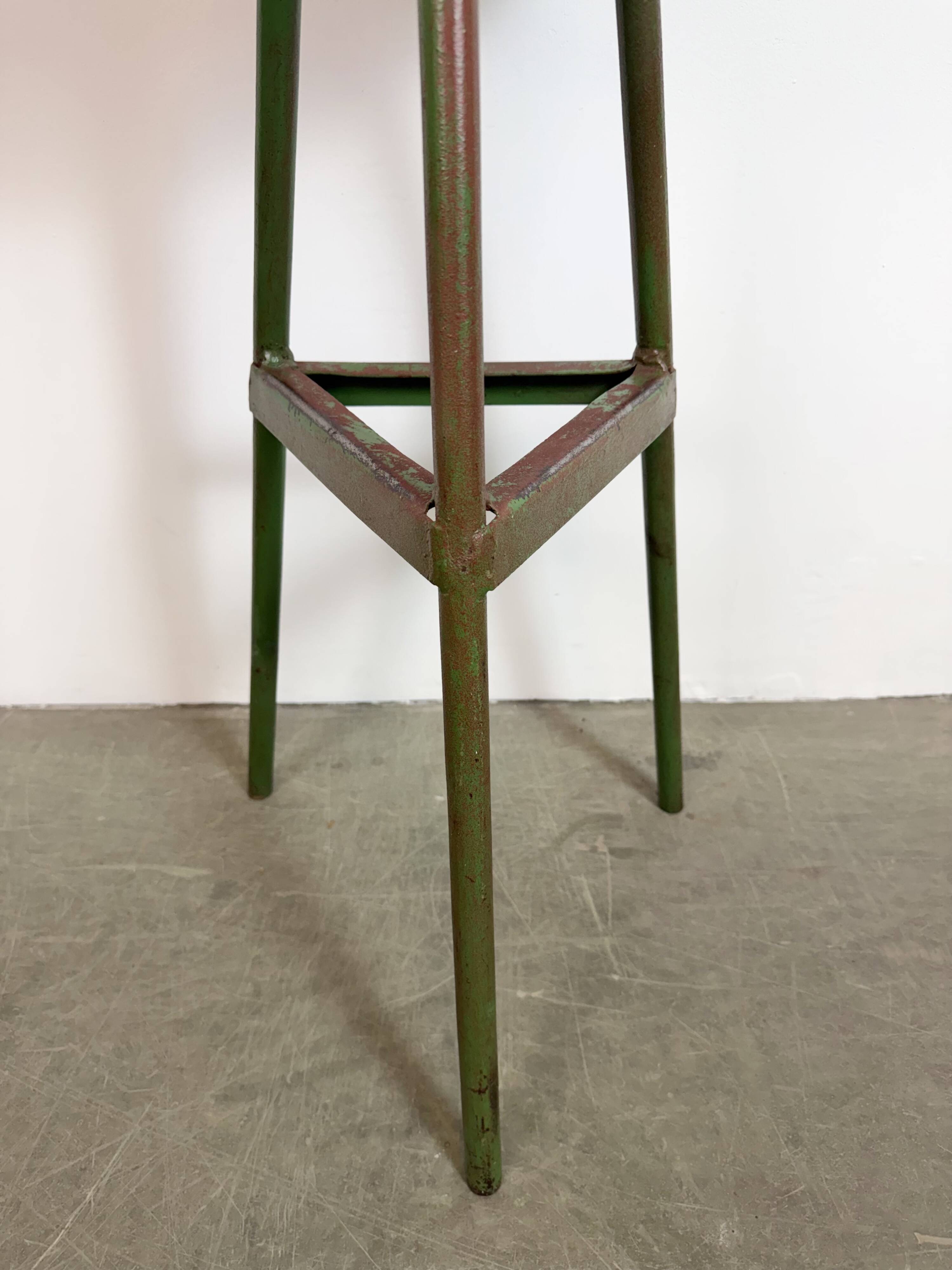 Green Industrial Workshop Stool, 1960s