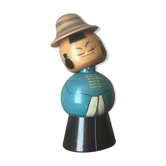 Poupée kokeshi japonaise en bois peinte à la main