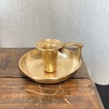 Brass cellar rat candle holder