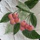 Plat cerises en barbotine