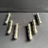 6 Knife rests – Silver-plated bronze – Art deco