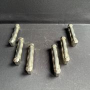 6 Knife rests – Silver-plated bronze – Art deco