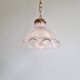 Suspension Holophane in ribbed transparent glass, 1930s
