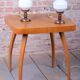 Art Deco Table Lamps in Beech and Opal Glass, Czech, 1930s, Set of 2