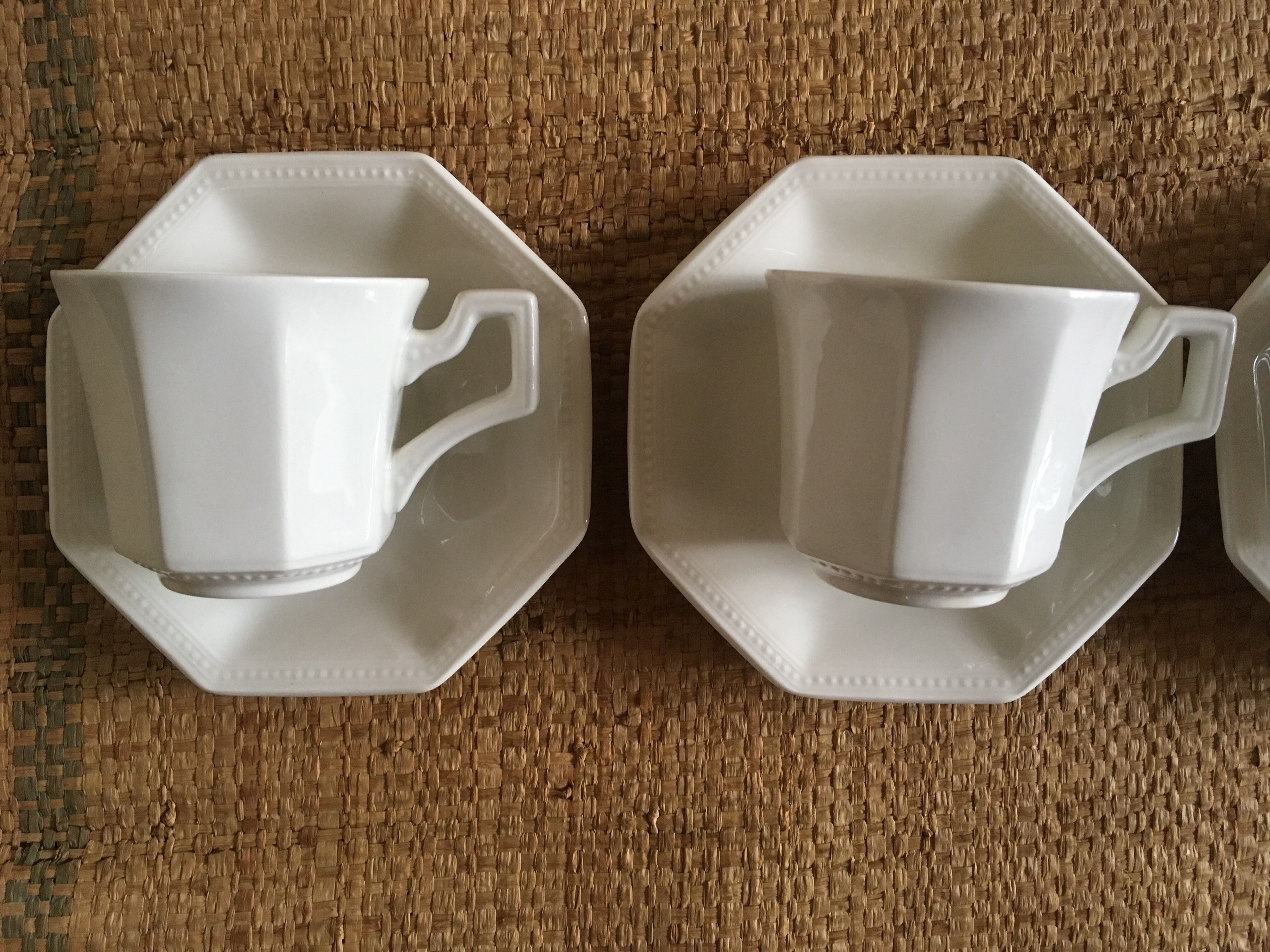Set of 3 cups Johnson Brothers pearls, Greek Revival English