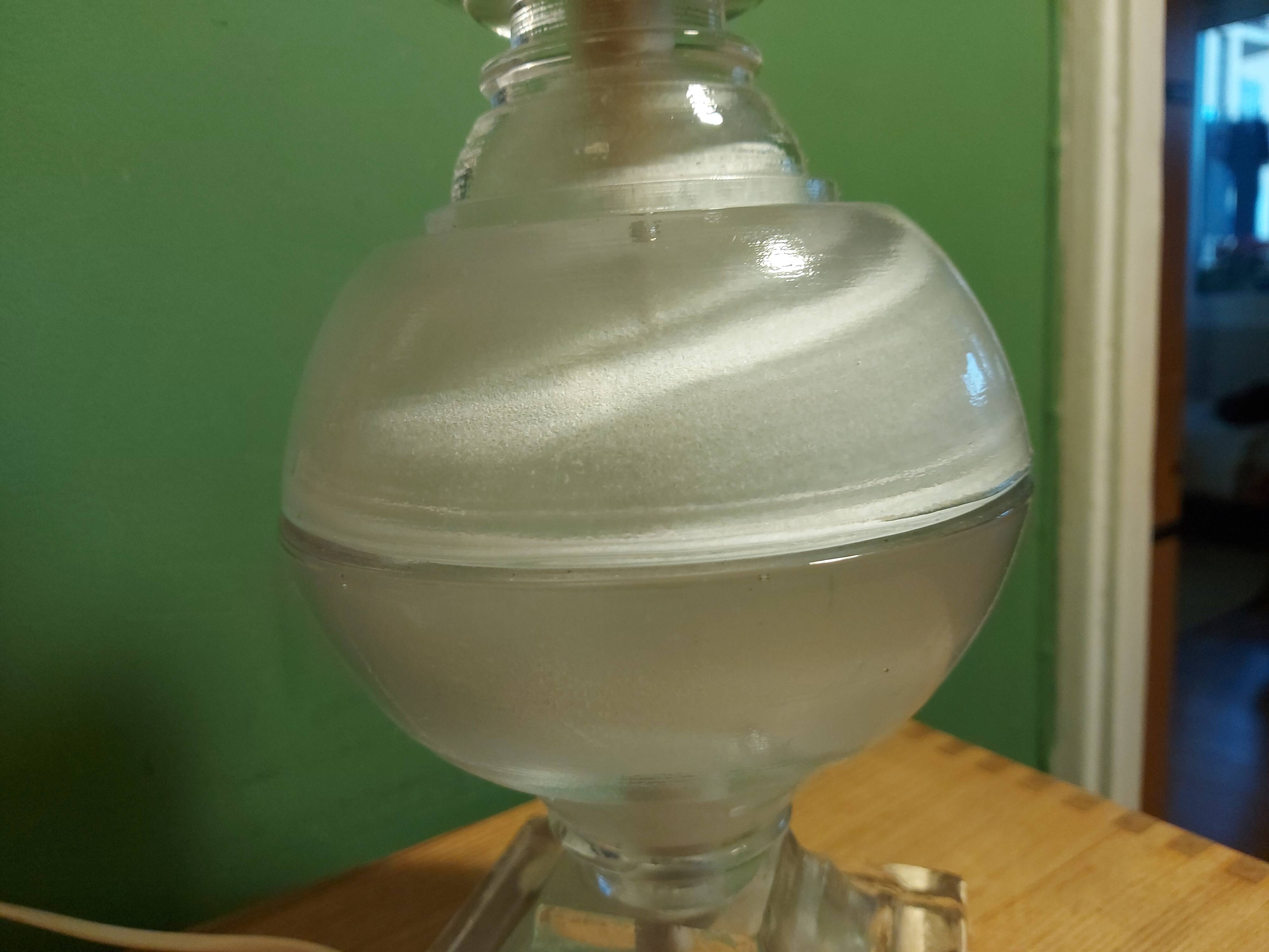 Lamp bases in blown glass, molded, Medici, baluster