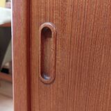 Enfilade scandinave vintage en teck avec portes à rideau