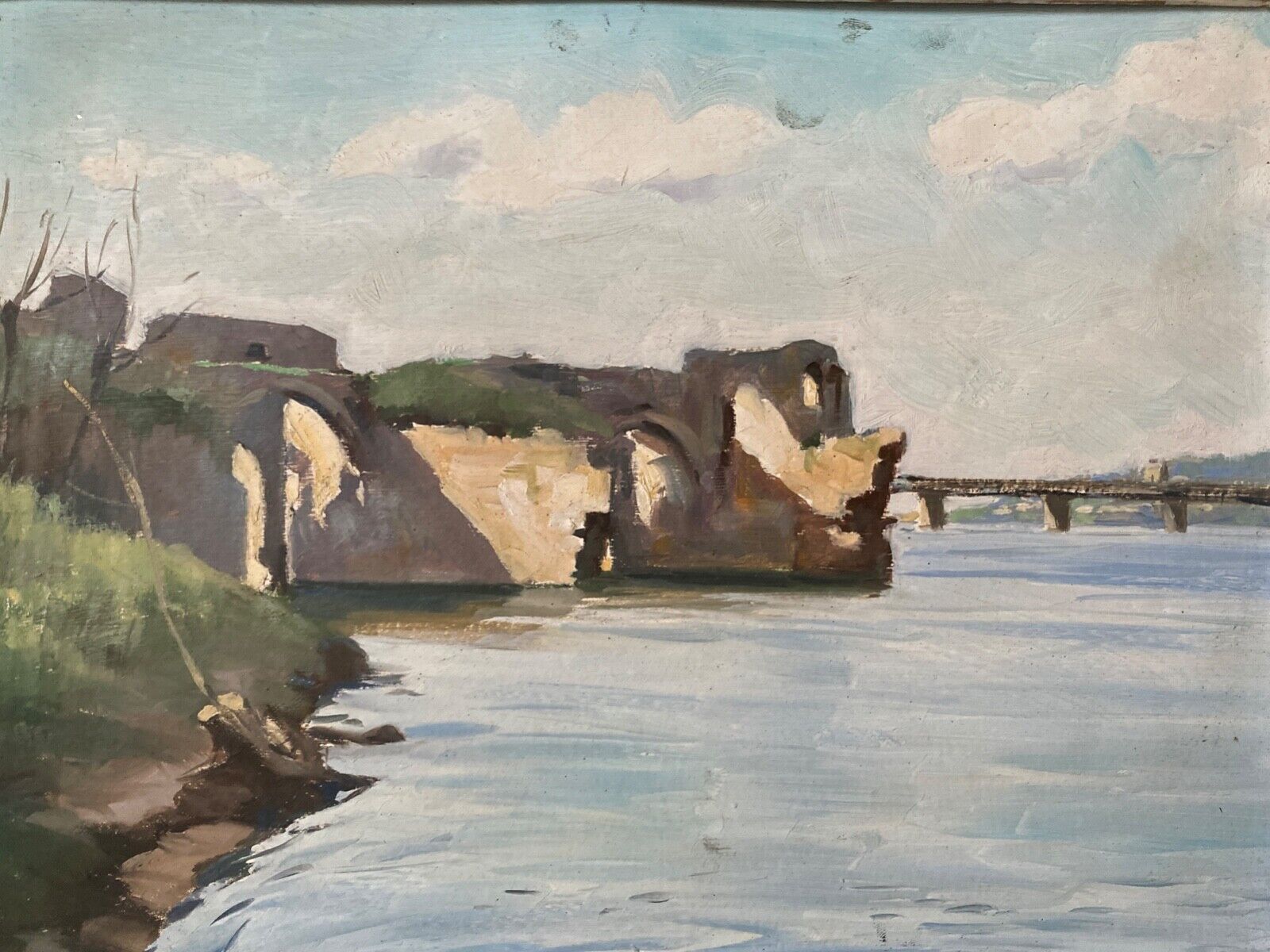 Countersigned lithograph Claude Hemeret Bouquet of blue flowers 43/175