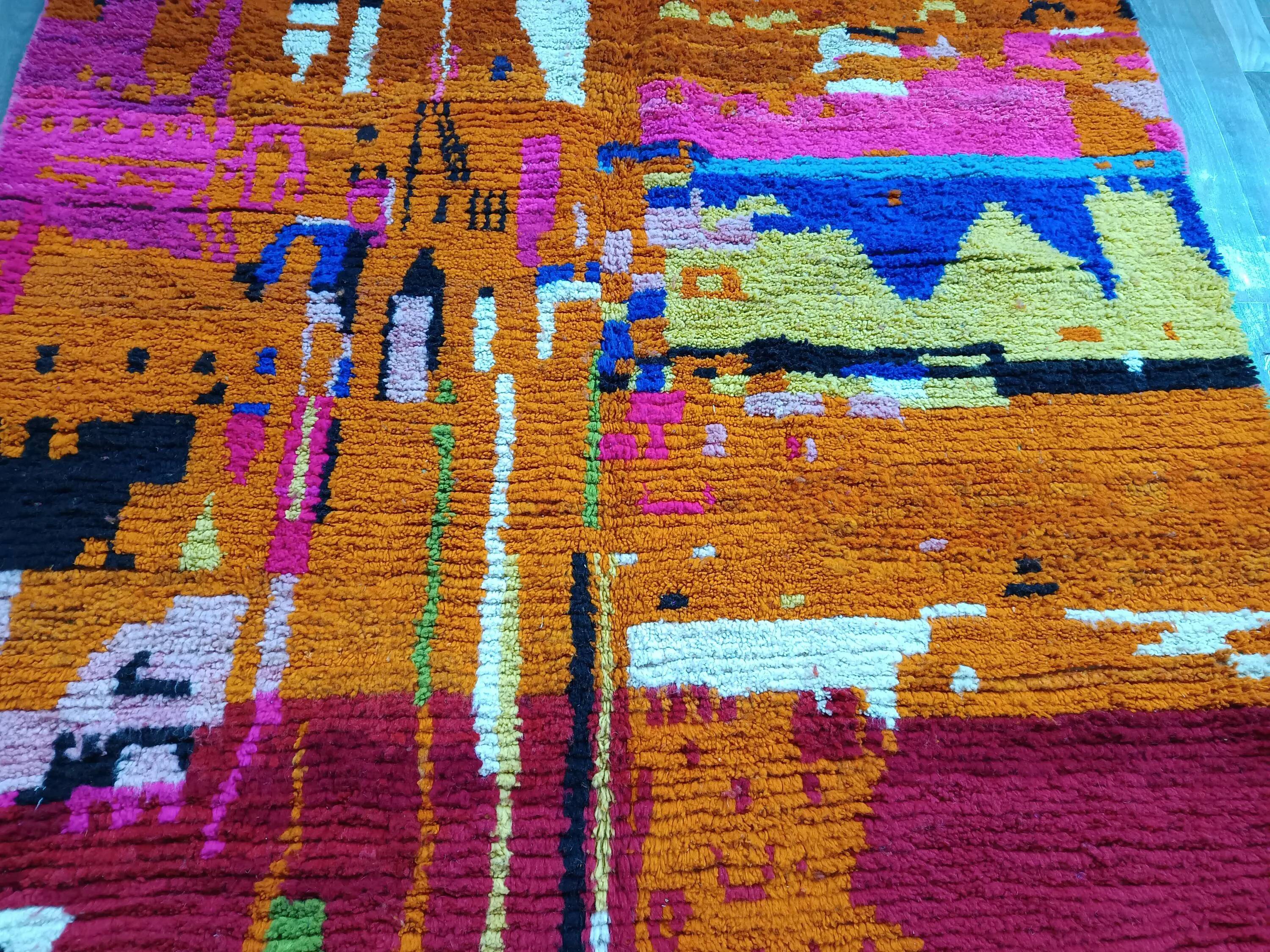 Traditional handmade carpet 250cm x 150cm Moroccan