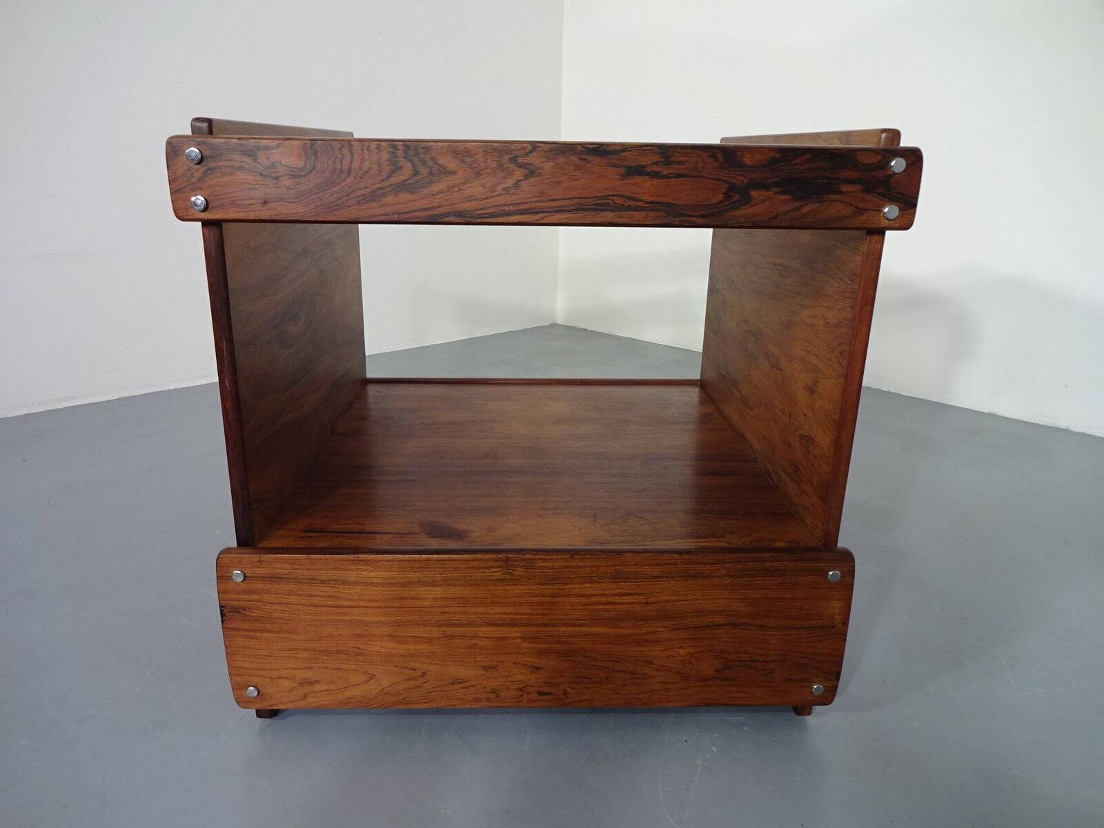 Danish Rosewood & Glass Side Table, 1960s