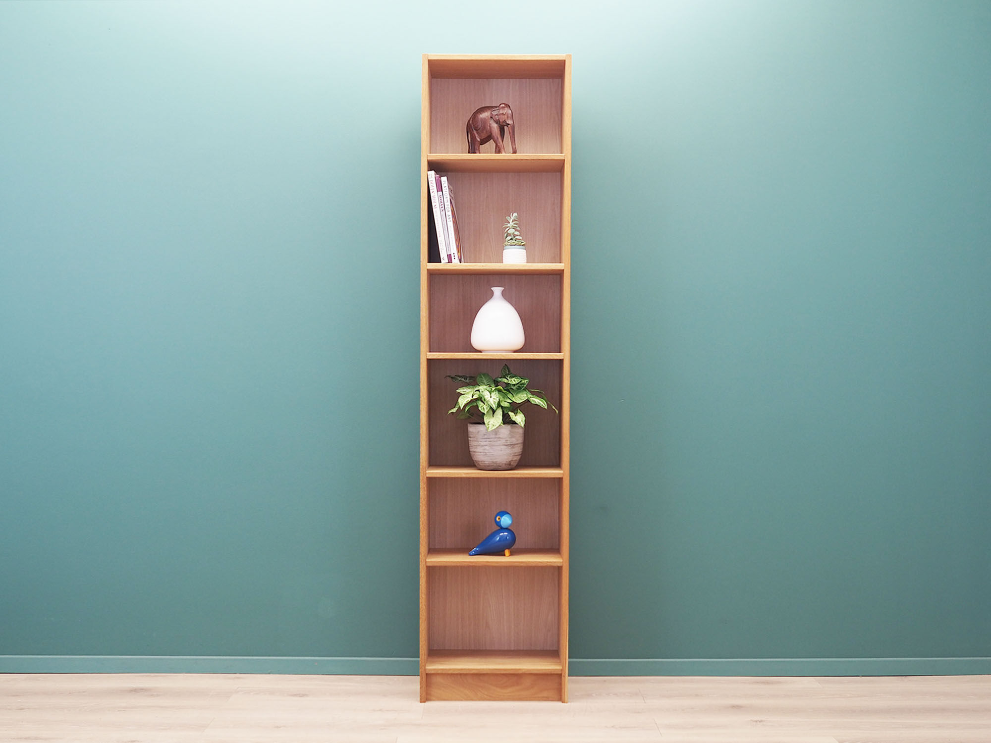 Ash bookcase, Danish design, 1960s, manufactured by Ansager Møbler