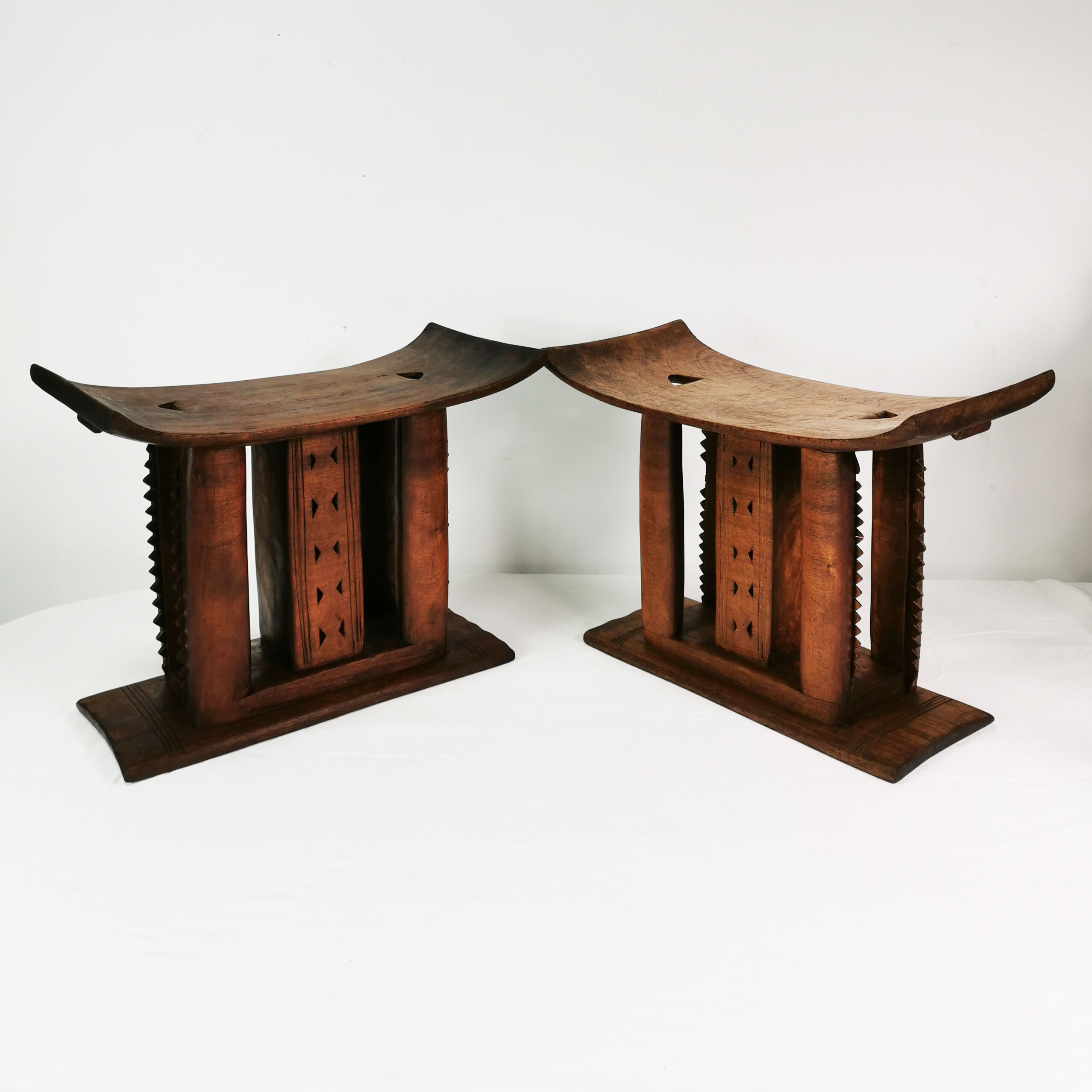 Ashanti-Akan Stools, Gahana, 1950s