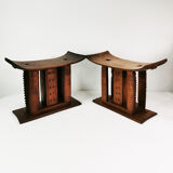 Ashanti-Akan Stools, Gahana, 1950s