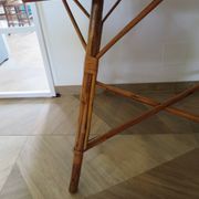 Wooden, bamboo and rattan game table, 1960s