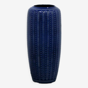 Vintage large blue floor vase west germany