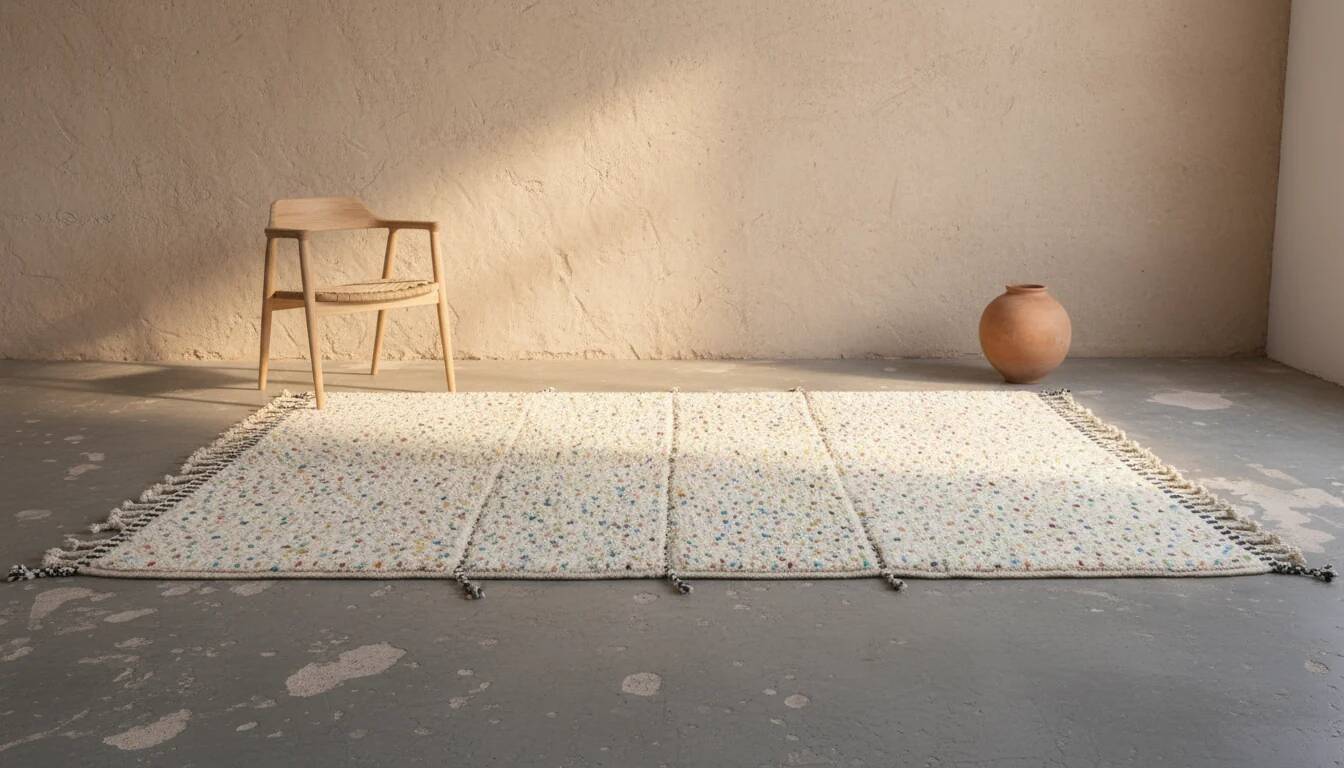Medium Azilal rug 255×160 cm – Multicoloured ivory, AZO-782