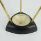 Vintage 1950s umbrella stand cast iron and brass streamline design