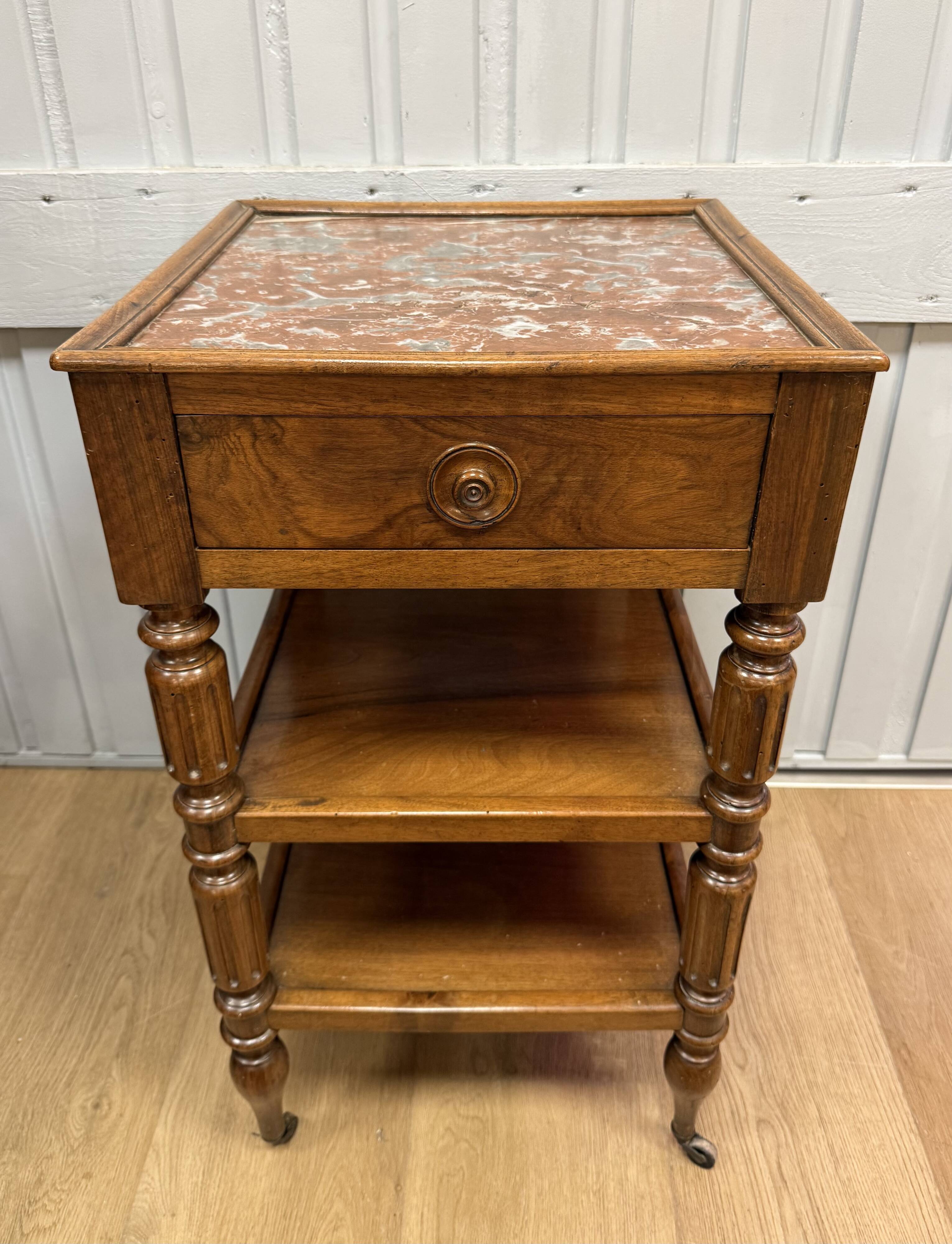 small walnut side table
